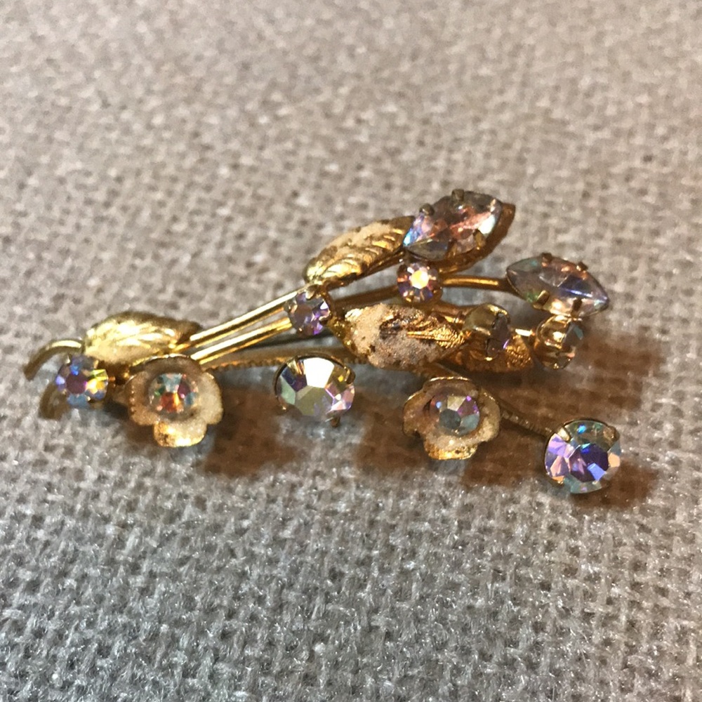 Austrian vintage Rhinestone Pin - Picture 4 of 12
